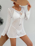 Beach Knit Long Sleeve Dress
