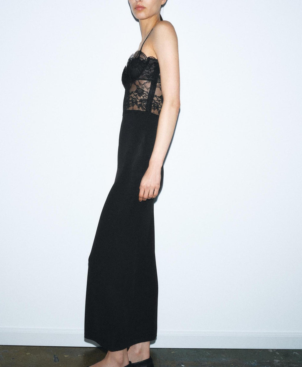 Spring Lace Splicing Sling Dress