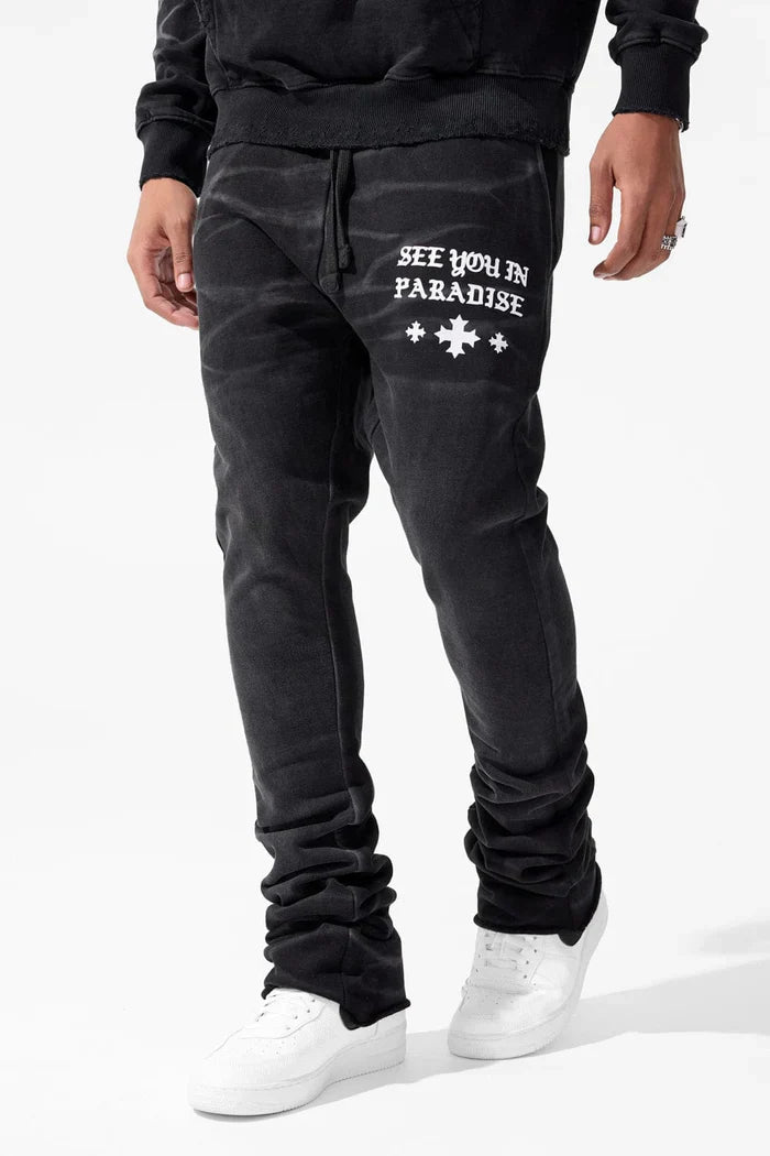 Jordan Craig Stacked Sweatpants - Vintage Black