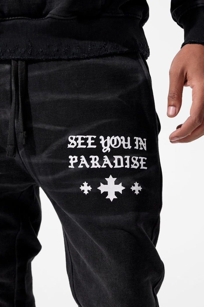 Jordan Craig Stacked Sweatpants - Vintage Black