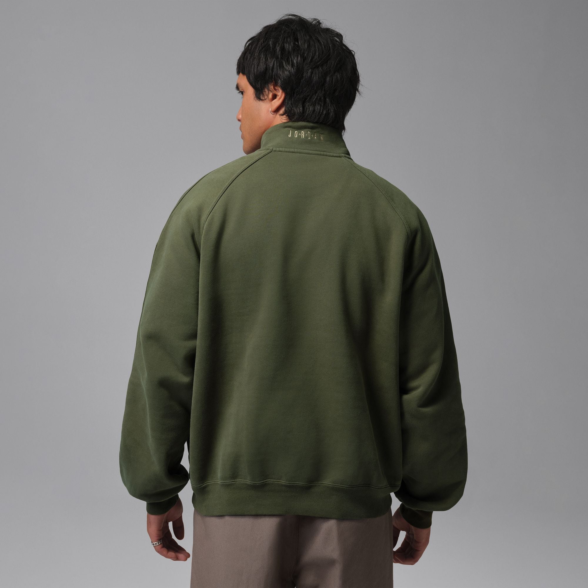 Air Jordan Mens Fleece 1/4 Zip - Cargo Khaki