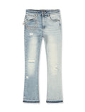 Melee Hannibal Stacked Jean - Split Blue Wash