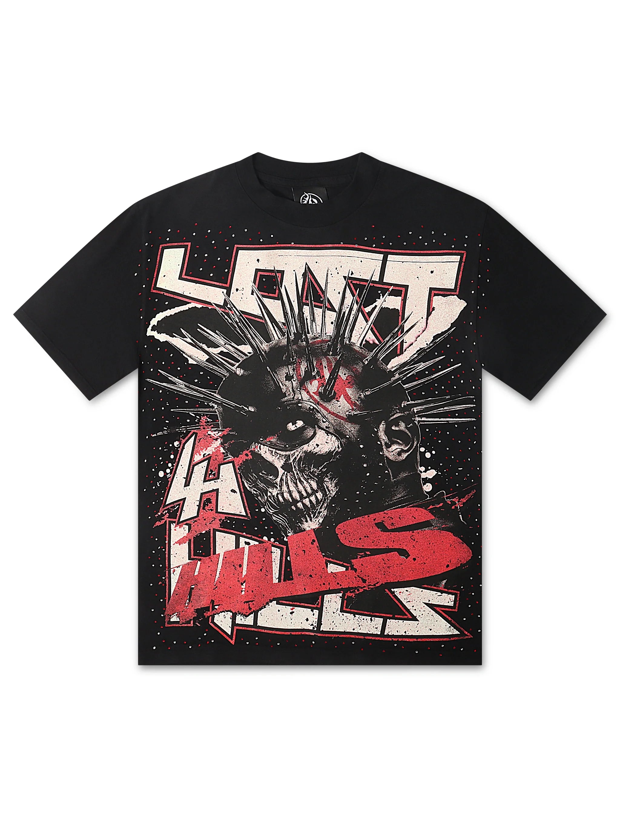 Lost Hills Punk Skull Tee - Black