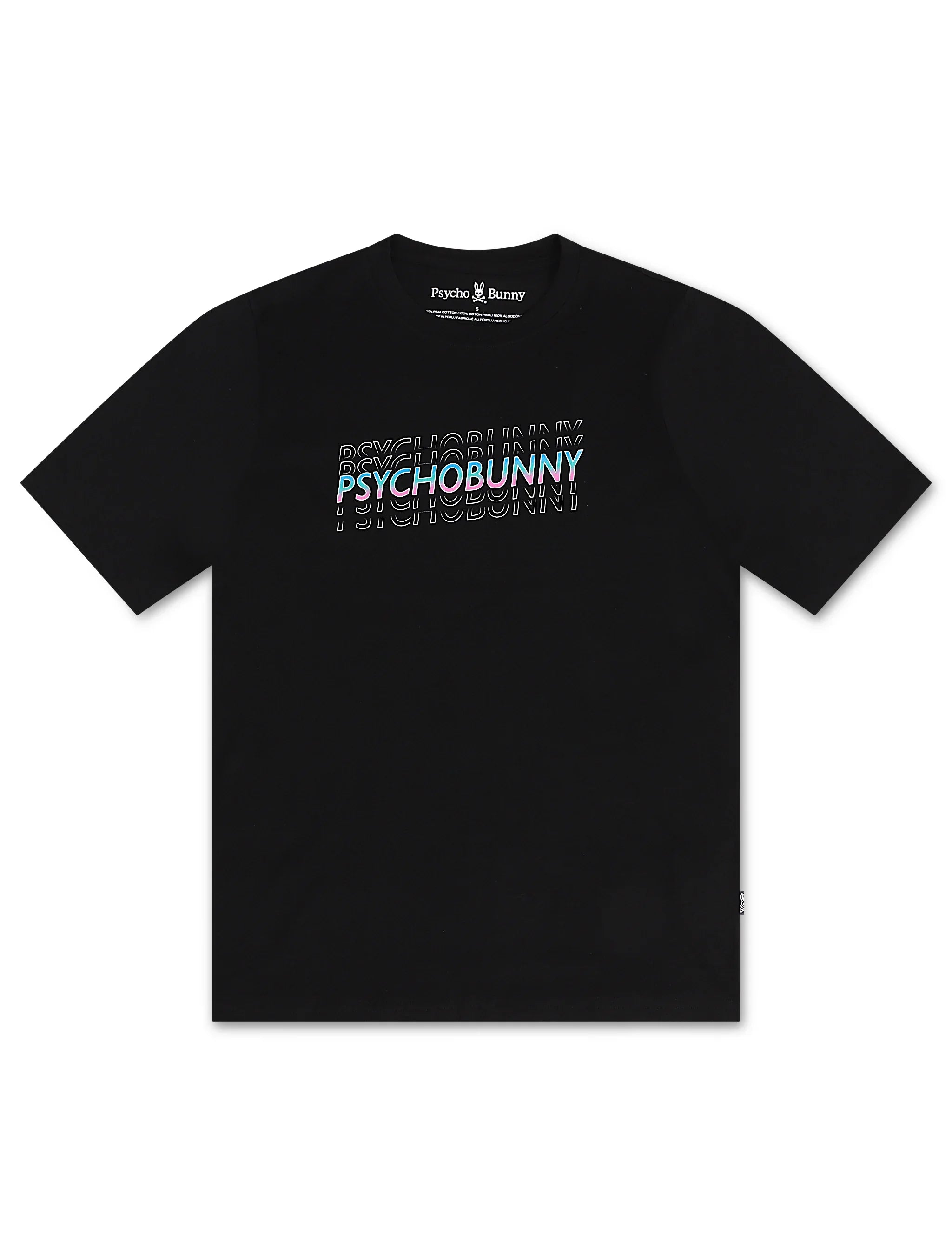 Psycho Bunny Canberra Graphic T-Shirt - Black
