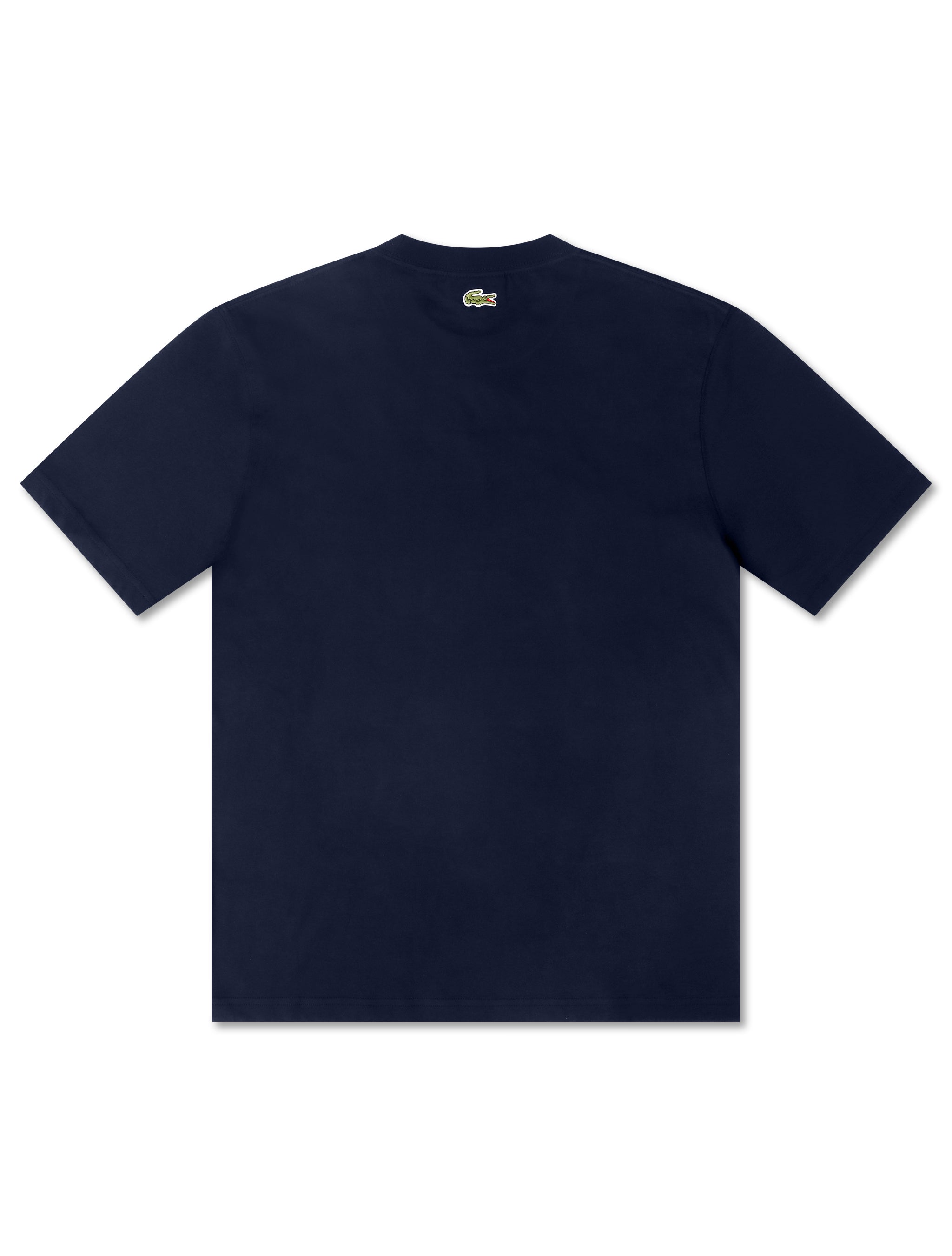 Lacoste Classic Fit Cotton Print Jersey Tee - Navy