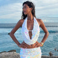 Sequined Beach Skirt Set