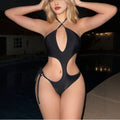 Sexy Halter Bikini Slimming One Piece Hollowed Swimsuit