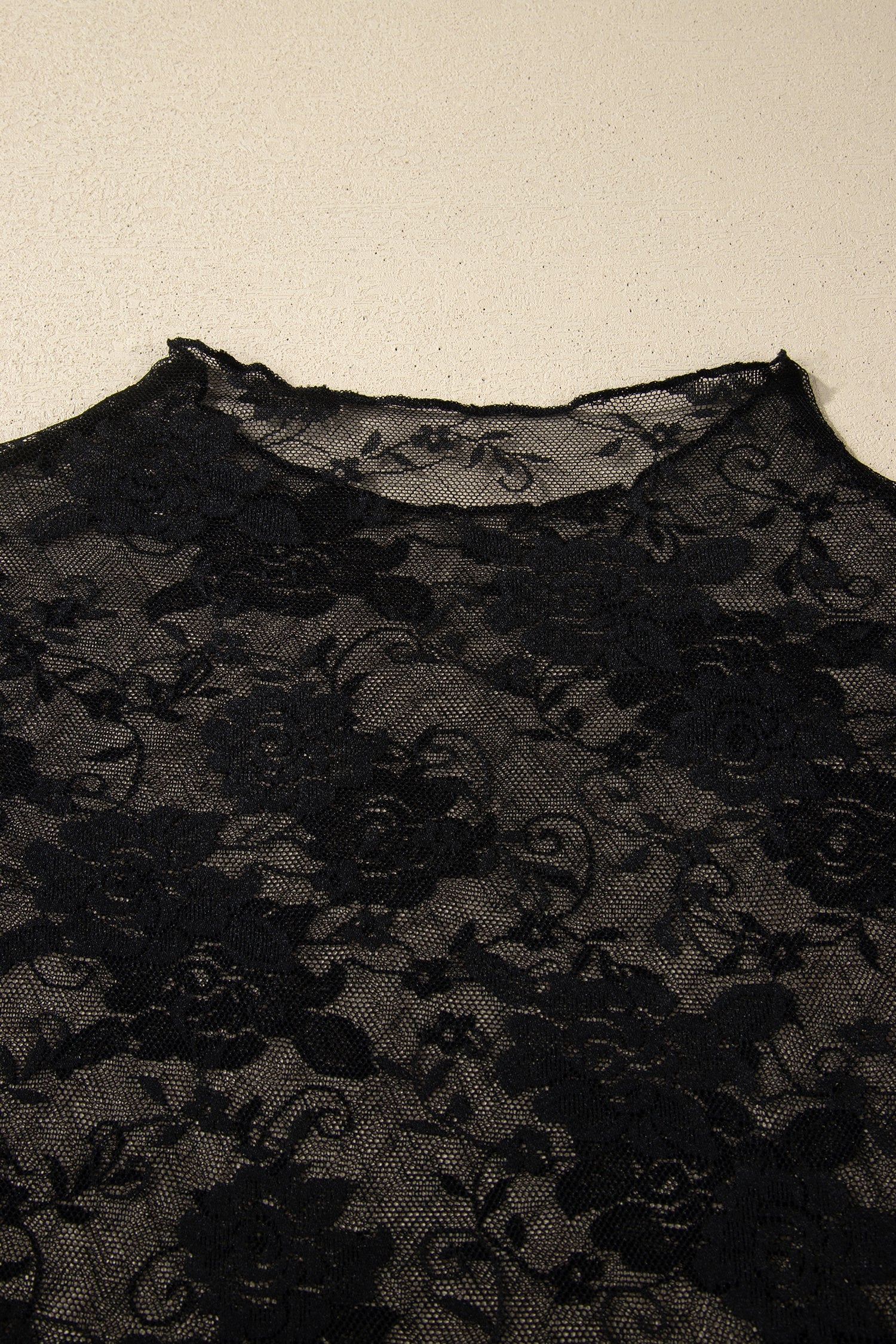 Floral Mesh Long Sleeve Top