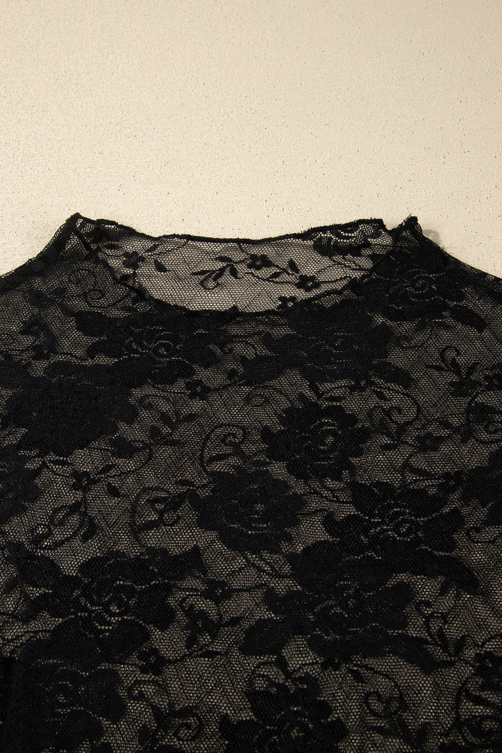Floral Mesh Long Sleeve Top