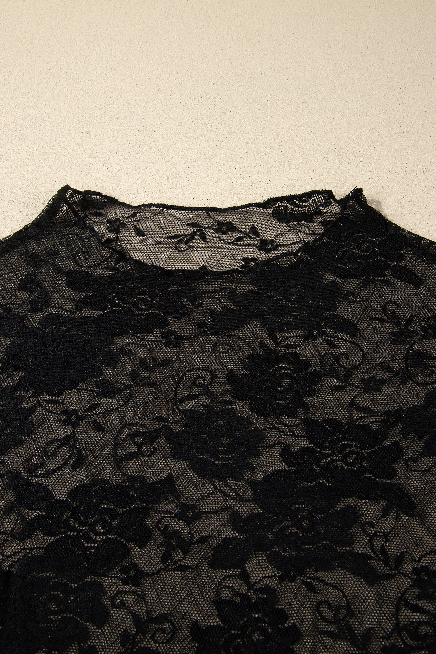 Floral Mesh Long Sleeve Top