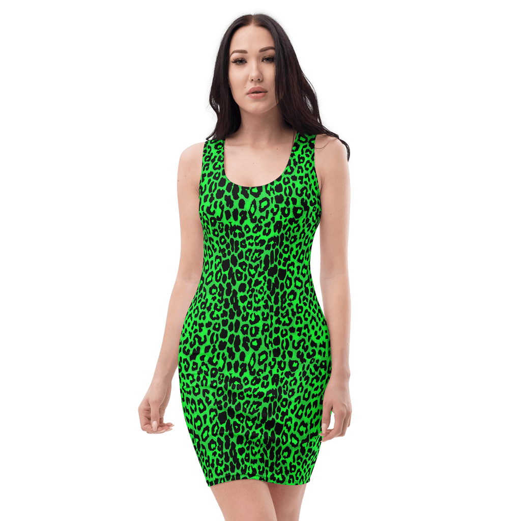 Lime Leopard Bodycon Dress